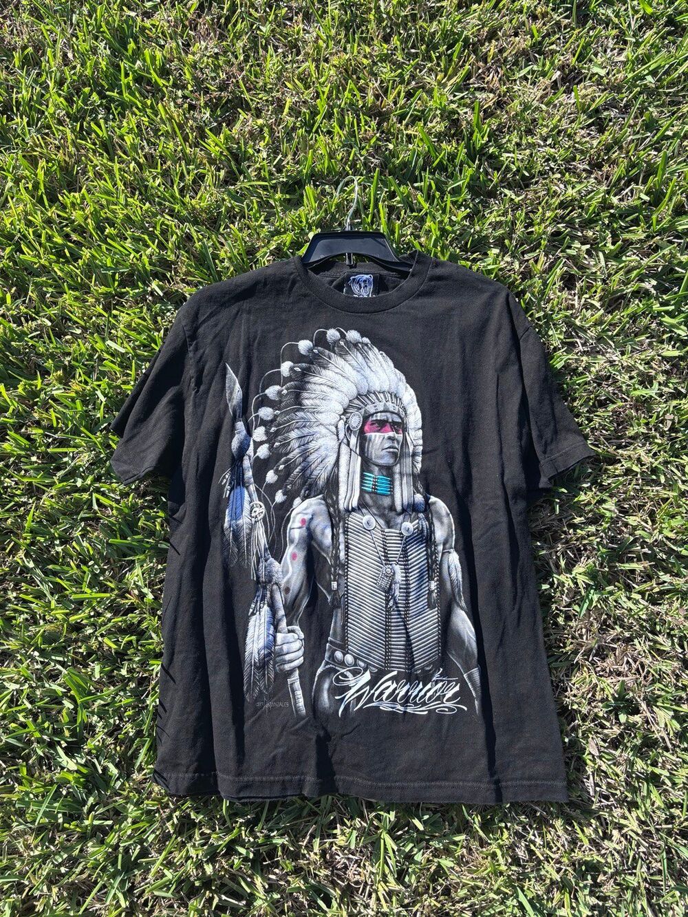 David Gonzalez Art 2013 Native American Chief Warrior Graphic T Shirt Mens XL